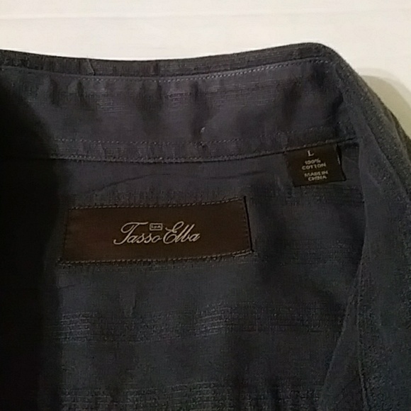 Tasso Elba Men's Button Down Shirt Gray Large - Picture 3 of 6